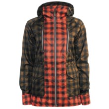 Burton Zephyr Jacket - Waterproof, 3L (For Women) in Brunette/Ember Check Plaid - Closeouts