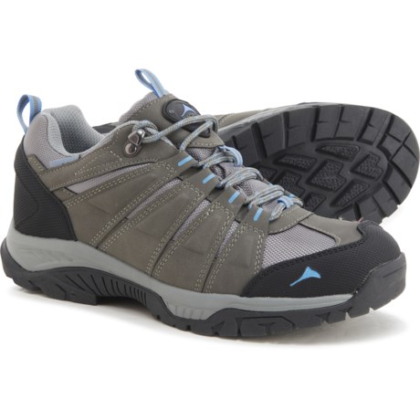 PACIFIC MOUNTAIN Butte Low Hiking Shoes - Waterproof (For Women) - Gunmetal/ Robilla Blue (9 )