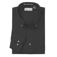 Button-Down  Shirt - Long Sleeve (For Men) in Navy - Closeouts