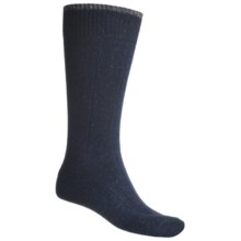 Byford® Donegal Rib Mid-Calf Socks - Merino Wool-Silk (For Men) in Blue - Closeouts