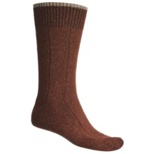 Byford® Donegal Rib Mid-Calf Socks - Merino Wool-Silk (For Men) in Rust - Closeouts