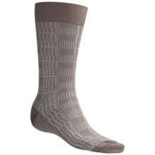 Byford® Glen Plaid Socks - Pima Cotton, Mid-Calf (For Men) in Taupe - Closeouts
