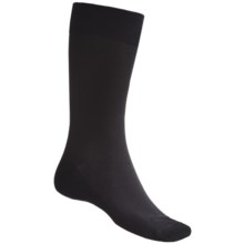 Byford® Mini Check Socks - Pima Cotton, Crew (For Men) in Navy - Closeouts
