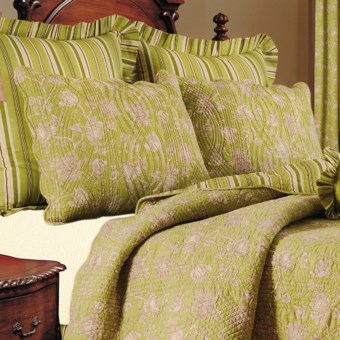 C & F Enterprises Berkeley Floral Pillow Sham - Standard in Green