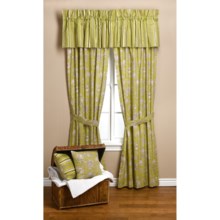 C & F Enterprises Berkeley Stripe Valance - 80x15", Pole-Top in Green - Closeouts