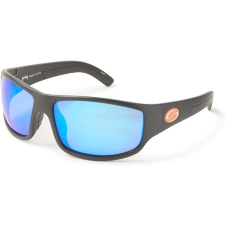Strike King Caddo Mirror Sunglasses - Polarized (For Men) - MATTE BLACK/BLUE MIRROR ( )