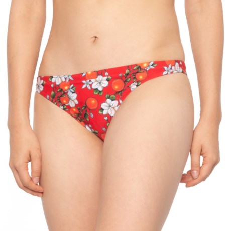 Speedo Caeleb Print Strappy Bikini Bottoms (For Women) - RED (XL )