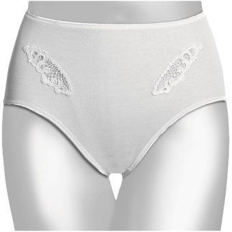 Calida Astrid Cotton Underwear - Midi-Briefs (For Women) in White