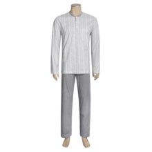 Calida Atlantic Pajamas - Long Sleeve (For Men) in Smoke - Closeouts