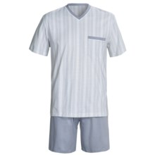 Calida Atlantic Pajamas - V-Neck, Short Sleeve (For Men) in Smoke - Closeouts