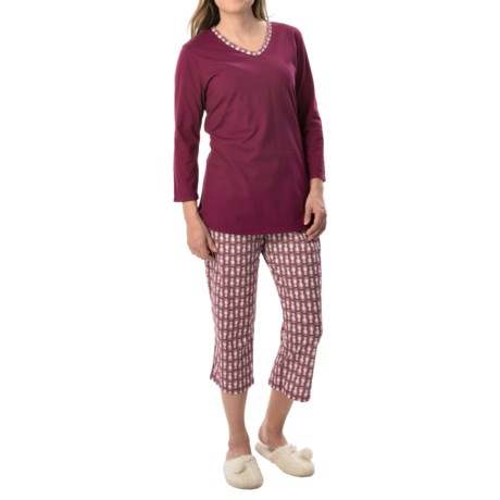 Calida Autumn Special Pajamas 3/4 Sleeves (For Women)