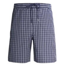 Calida Bermuda Shorts (For Men) in Dark Blue Check - Closeouts
