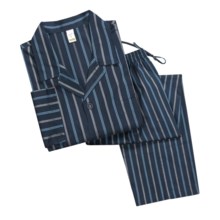Calida Charmer Woven Cotton Pajamas - Long Sleeve (For Men) in Night Shadow - Closeouts