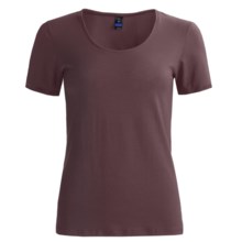 Calida Comfort T-Shirt - Stretch Cotton Jersey, Short Sleeve (For Women) in Old Vine - Closeouts