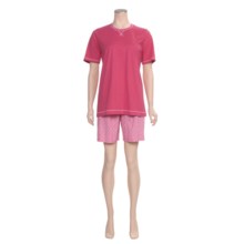 Calida Coral Reef Pajamas - Single-Jersey Cotton, Short Sleeve (For Women) in Berry Pink - Closeouts