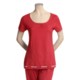 Calida Cotton Knit Shirt - Mix and Match, Short Sleeve (For Women)