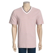 Calida Cotton V-Neck T-Shirt - Mix & Match, Short Sleeve (For Men) in Spicy Orange - Closeouts