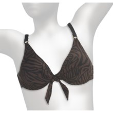 Calida Dune Bikini Swimsuit Top - Underwire (For Women) in Black/Brown Zebra - Closeouts