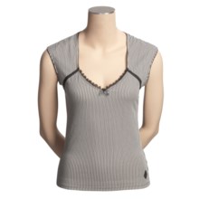 Calida El Carmen Shirt - Single-Jersey Cotton, Sleeveless (For Women) in Licorice - Closeouts