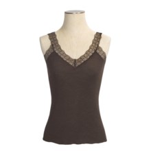 Calida Embrace Tank Top - Wool-Silk Rib, Spaghetti Strap (For Women) in Java - Closeouts