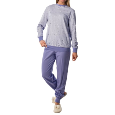 Calida Freesia Pajamas Cotton Jersey, Long Sleeve (For Women)