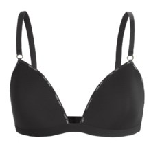 Calida Identity Triangle Bra - A/B Cup (For Women) in Black - Closeouts
