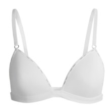 Calida Identity Triangle Bra - A/B Cup (For Women) in White - Closeouts