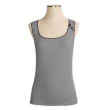 Calida Meet ‘N Greet Tank Top - Stretch Cotton Jersey (For Women) in Black Print - Closeouts