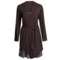 Calida Mix and Match Crossover Shirt with Tie - Stretch Micromodal®, Long Sleeve (For Women) in Choco Brown
