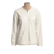Calida Mix & Match Lounge Jacket - Single-Jersey Stretch Cotton (For Women) in Ivory - Closeouts