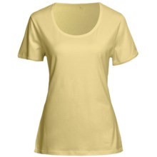 Calida Mix and Match T-Shirt - Stretch Cotton, Short Sleeve (For Women) in Popcorn - Closeouts