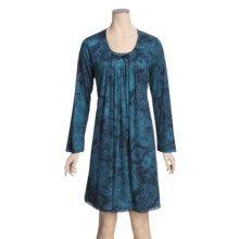 Calida Moon Shadow Big Shirt - Mercerized Micromodal®, Long Sleeve (For Women) in Emerald - Closeouts