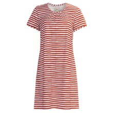 Calida Morning Glow Nightshirt - Interlock Cotton, Short Sleeve (For Women) in Hip Red - Closeouts