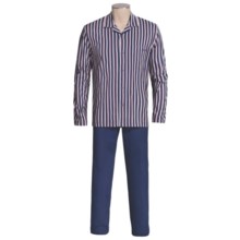Calida Off Shore Pajamas - Button Front, Long Sleeve (For Men) in Navy - Closeouts