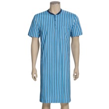 Calida Off Shore Single-Jersey Nightshirt - Short Sleeve (For Men) in Pool - Closeouts