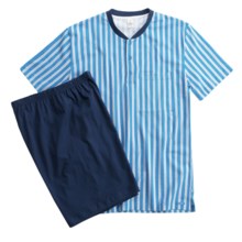 Calida Off Shore Single-Jersey Pajamas - Short Sleeve (For Men) in Pool - Closeouts