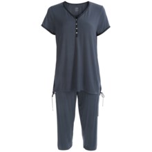 Calida Opium Capri Pajamas - Stretch Micromodal®, Short Sleeve (For Women) in Ombre - Closeouts