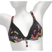 Calida Paradise Bay Bikini Swimsuit Top - Underwire (For Women) in Black Floral - Closeouts