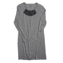 Calida Passion Big Shirt - Micromodal®, Long Sleeve (For Women) in Dark Grey Mele - Closeouts