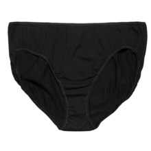 Calida Pure Underwear - Mid-Brief, Stretch Cotton Jersey (For Women) in Black - Closeouts