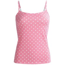 Calida Raindrops Tank Top - Stretch Cotton, Spaghetti Strap (For Women) in Berry Pink - Closeouts