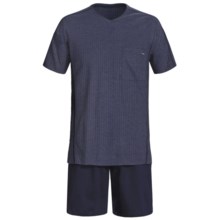 Calida Refresh Shorts Pajamas - Short Sleeve (For Men) in Dark Blue - Closeouts