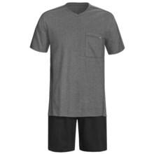 Calida Refresh Shorts Pajamas - Short Sleeve (For Men) in Monument - Closeouts