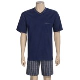 Calida Regatta Pajamas - V-Neck, Short Sleeve (For Men)