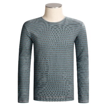 Calida Ribbed Cotton Shirt - Long Sleeve (For Men) in Seaport