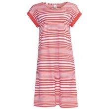 Calida Sea Coast Nightshirt - Cotton Jersey, Short Sleeve (For Women) in Raspberry - Closeouts