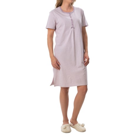 Calida Spring Time Nightshirt Cotton Jersey, Short Sleeve (For Women)