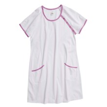 Calida St. Barbara Big Shirt - Interlock Cotton, Short Sleeve (For Women) in Citron - Closeouts