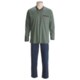 Calida Striped Knit Pajamas - V-Neck, Long Sleeve (For Men)