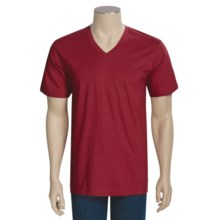 Calida Therma Liberty T-Shirt - Single-Jersey Cotton, V-Neck, Short Sleeve (For Men) in Red - Closeouts
